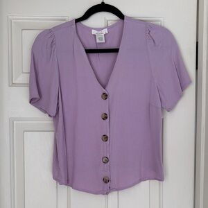 URBAN Romantics Lilac Button-Up Blouse